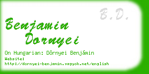 benjamin dornyei business card