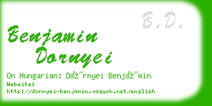 benjamin dornyei business card